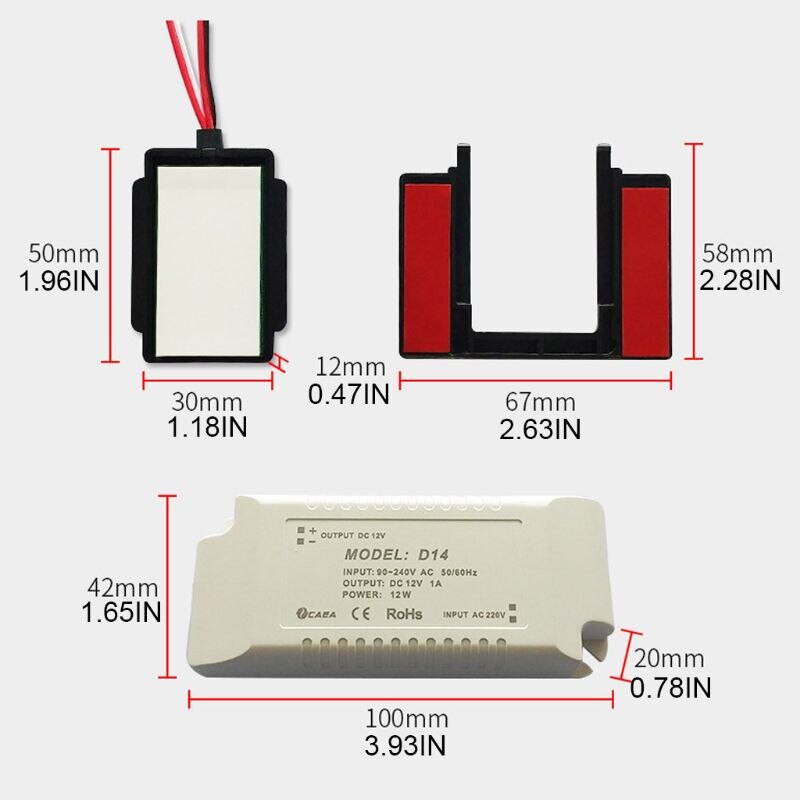 Interruptor táctil de encendido/apagado regulable para espejo de baño, 240V, para iluminación de lámpara, sistema inteligente para el hogar, accesorios de Sensor humano C7AD