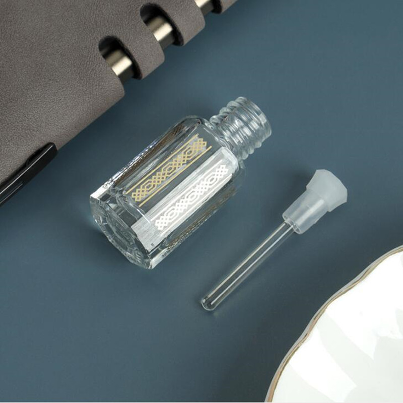 Compte-gouttes d'huile de massage HI en verre de dorure, nouilles um, d'extraction d'essence, brillant à lèvres, tout-sur, , 3 ml, 6 ml, 12ml: vert clair / 40ml