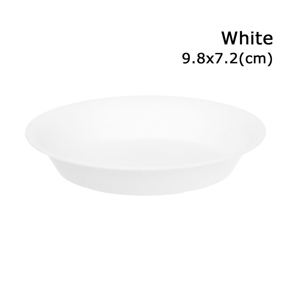 Soucoupes pour plantes, plateaux d'égouttage en plastique, soucoupes pour Pot de fleur d'intérieur et d'extérieur rond de 7cm/98cm/117cm/135cm/15cm, 3 pièces: white-9.8x7.2cm
