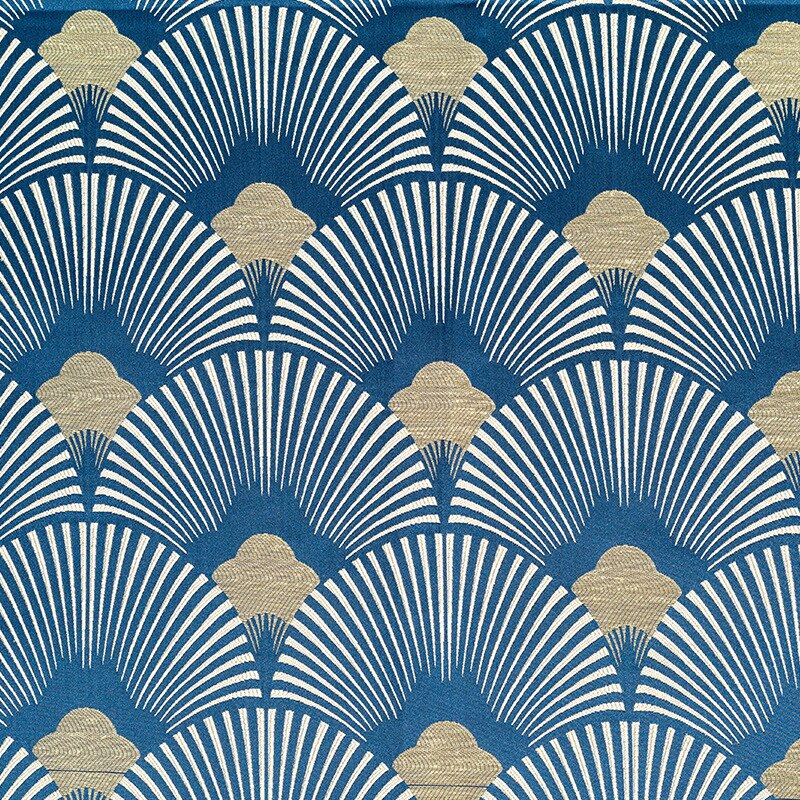 MYLB Satin Fabric Chinese style Retro Upholstery Fabric Blue Pillow cushion fabric for Sofa curtain cloth 100*145cm: 1