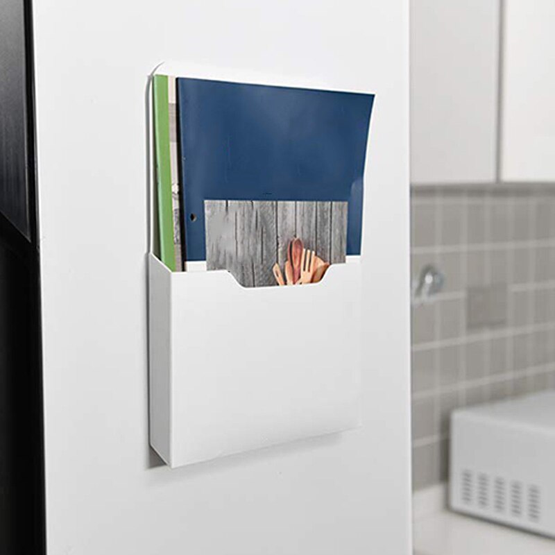 -Magnetic File Holder - Magnetic Paper Holder, Pocket Organizer Office Supplies Storage Mail Organizer for Notebooks,Letter