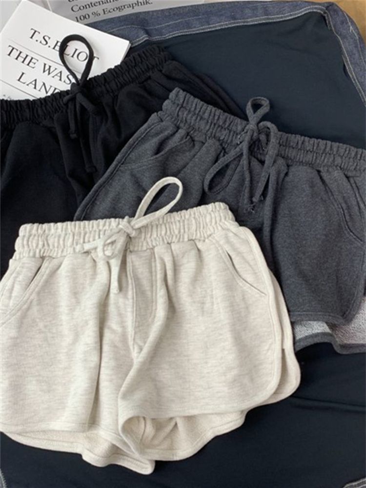 kurze Hose Frauen's Sommer hoch Taille schlank lässig Hose Schüler Koreanisch Ausführung lose A-Linie Hose weit-Bein alle-Spiel Sport Hose