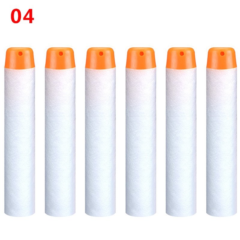 10pcs/bag Soft Hollow Hole Head Refill Darts Toy Gun supply for Christmas Birthday Kid Children TSLM1: White