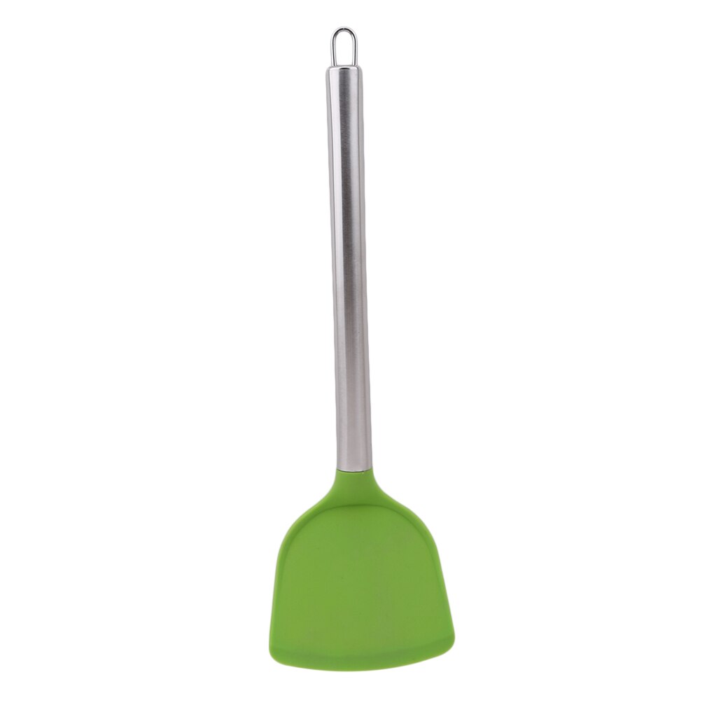 Green/Black food grade silicone spatula Non Stick Spatula Pancake Omelets Slice Turner Kitchen Utensils: green