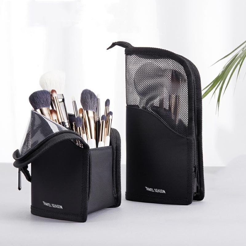 1 Pc Stand Cosmetische Tas Voor Vrouwen Clear Rits Make-Up Tas Reizen Vrouwelijke Make-Up Borstel Houder Organizer Toilettas