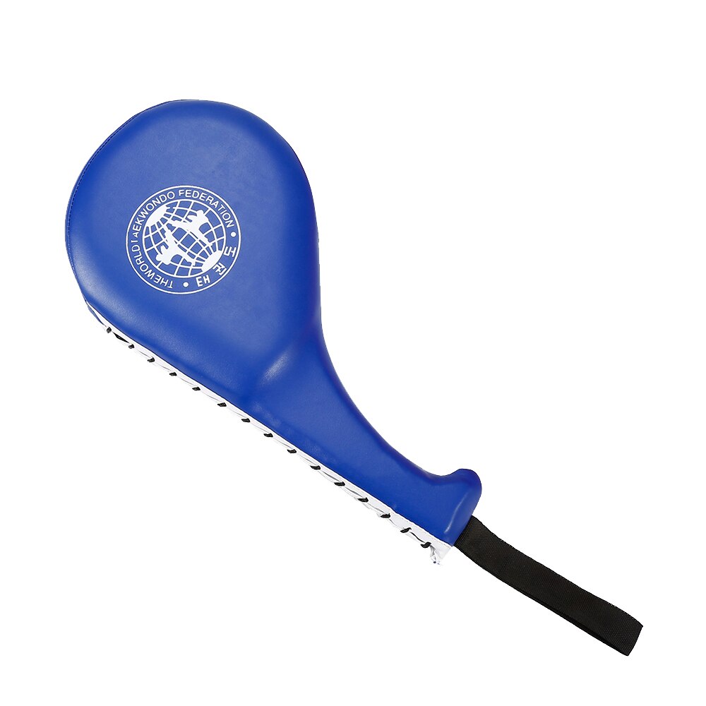 Saco de boxeo de cuero PU, bolsa de arena para Taekwondo, almohadilla para patadas a mano, equipo de entrenamiento, Muay Thai, objetivo para pies # ED, 1 ud.: Azul