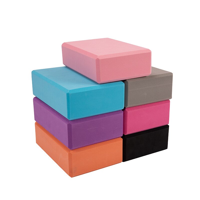 Two-color Yoga Block Props Foam Brick Stretching Aid Gym Pilates Yoga Block Exercise Fitness Sport 2pcs/lot