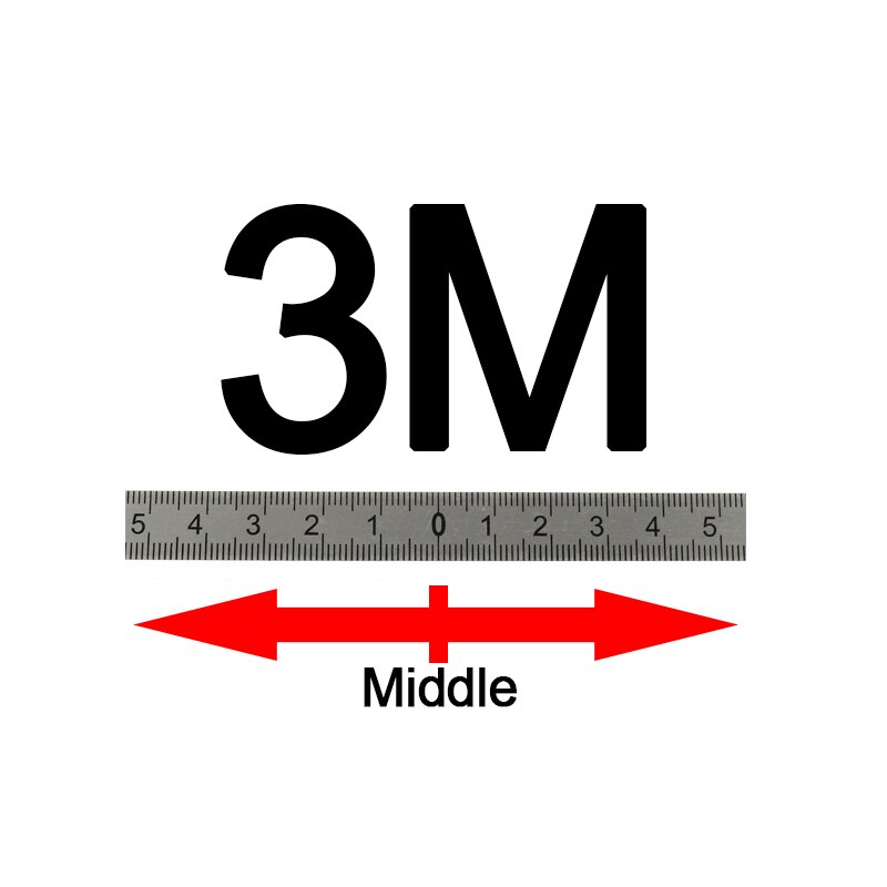 1-3m gerings sporbånd måle selvklæbende metrisk rustfrit stål skala lineal til t-spor router bordsav træbearbejdningsværktøj: 3m- midterste