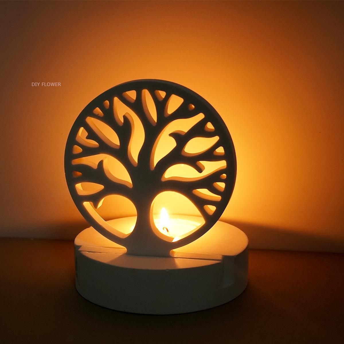 Portavelas de árbol de la vida, molde de silicona DIY hecho a mano, , ramita de árbol, candelabro, molde de yeso, artesanales de fundición, decoración del hogar