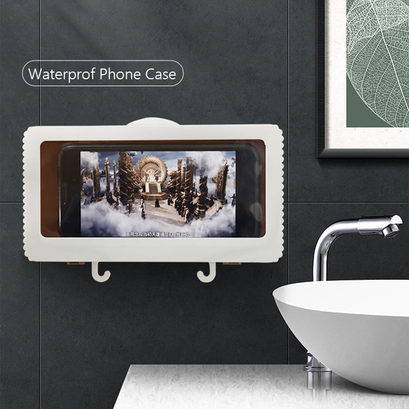 Douche Téléphone Boîte de Bain Coque De Téléphone Étanche Joint Protection Écran Tactile Mobile Support Pour Téléphone Pour Cuisine Mains Libres Gadget