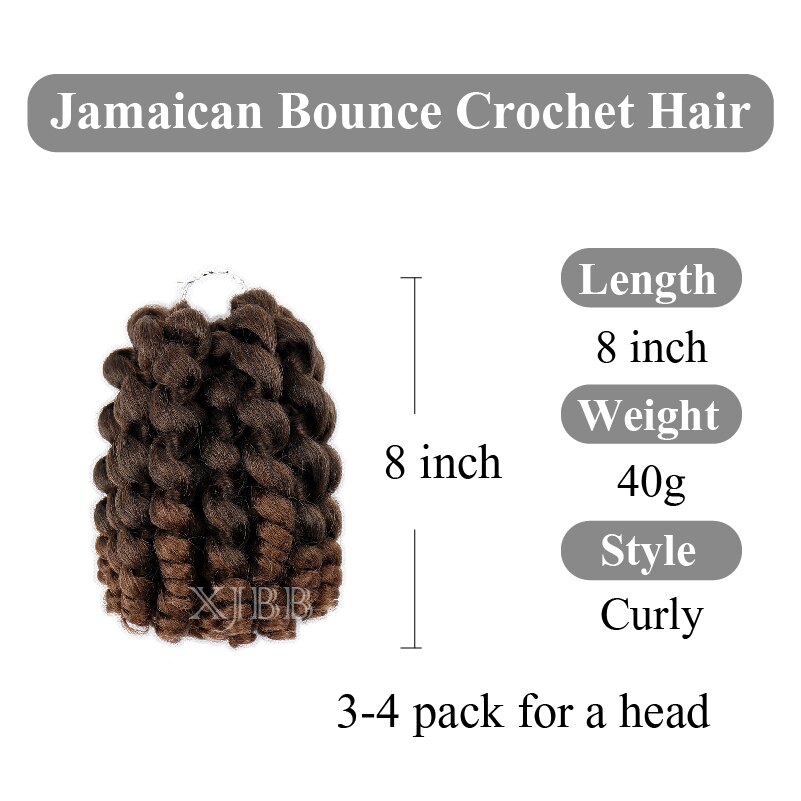 Xjbb ombre fläta hår hoppande troll curl jamaicansk studsa virka hår jumbo fläta syntetiskt fläta hår för kvinnor