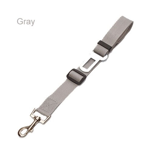 Voertuig Auto Huisdieren Puppy Seat Lead Leash Hond Harnas Voertuig Gordel Dierbenodigdheden Reizen Clip Verstelbare Pet Dog Veiligheid Seat riem: Zilver