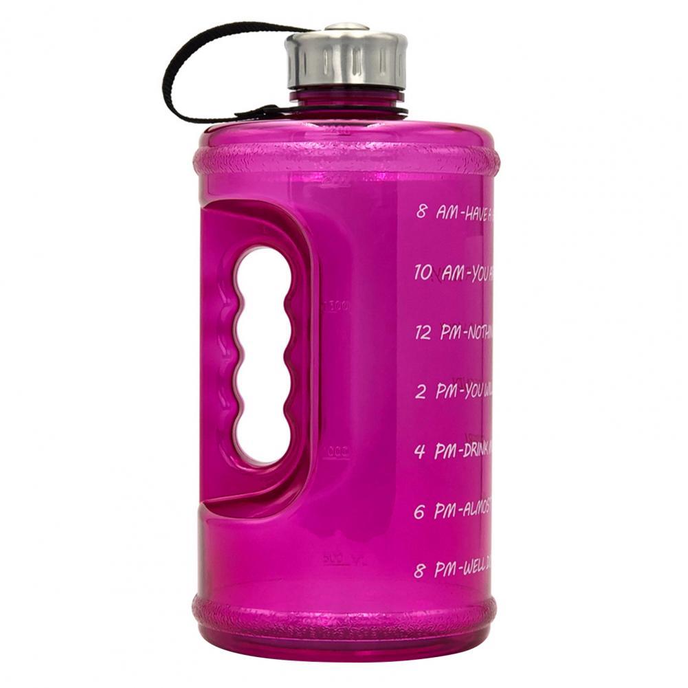 2.2L Good Sports Mug BPA Free Non-slip PET Sports Bottle with Scale Mark:  Purplish Red