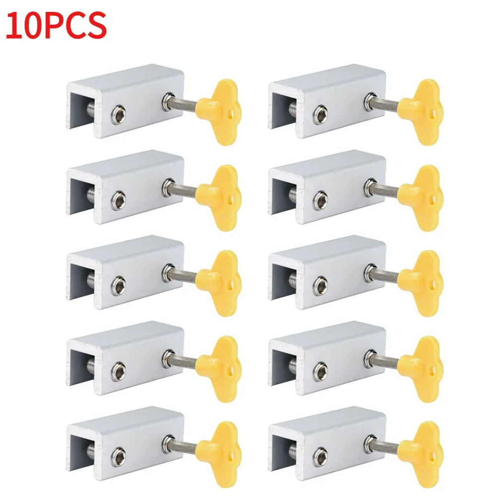 1-10 Stuks Verstelbare Raamvergrendeling Stopper Veiligheidssloten Restrictor Voor Baby Kids Non-Punch Schuifdeur Raam Limiet Hardware: Overigen