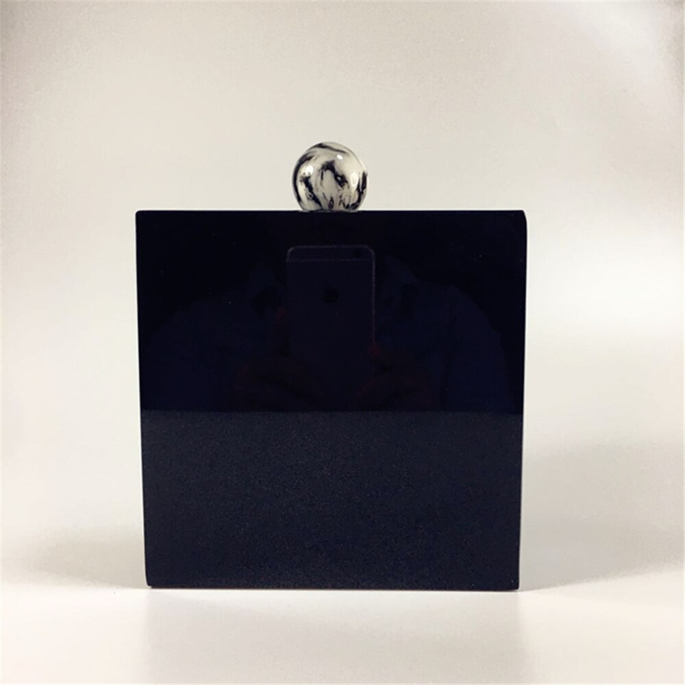 Messenger Bag Vintage Zwart Wit Groen Patchwork Avondtasje Bal Hoofd Sluiting Handtas Party Trendy Acryl Chic Clutch Purse