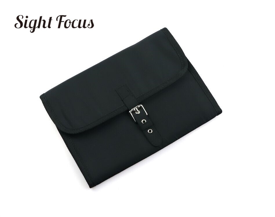 Reizen Horlogebanden Storage Case Voor Apple Samsung Horloge Band Strap Organizer Carry Bag Display Box Clutch Horloge Roll Houder Pouch: Black