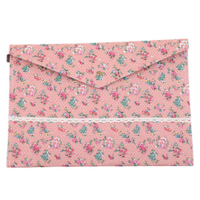 1 pcs School Boek Opslag Bloemen Papers Pouch Case Boek Opslag grote Potlood A30 A4 Bestand Zak Map