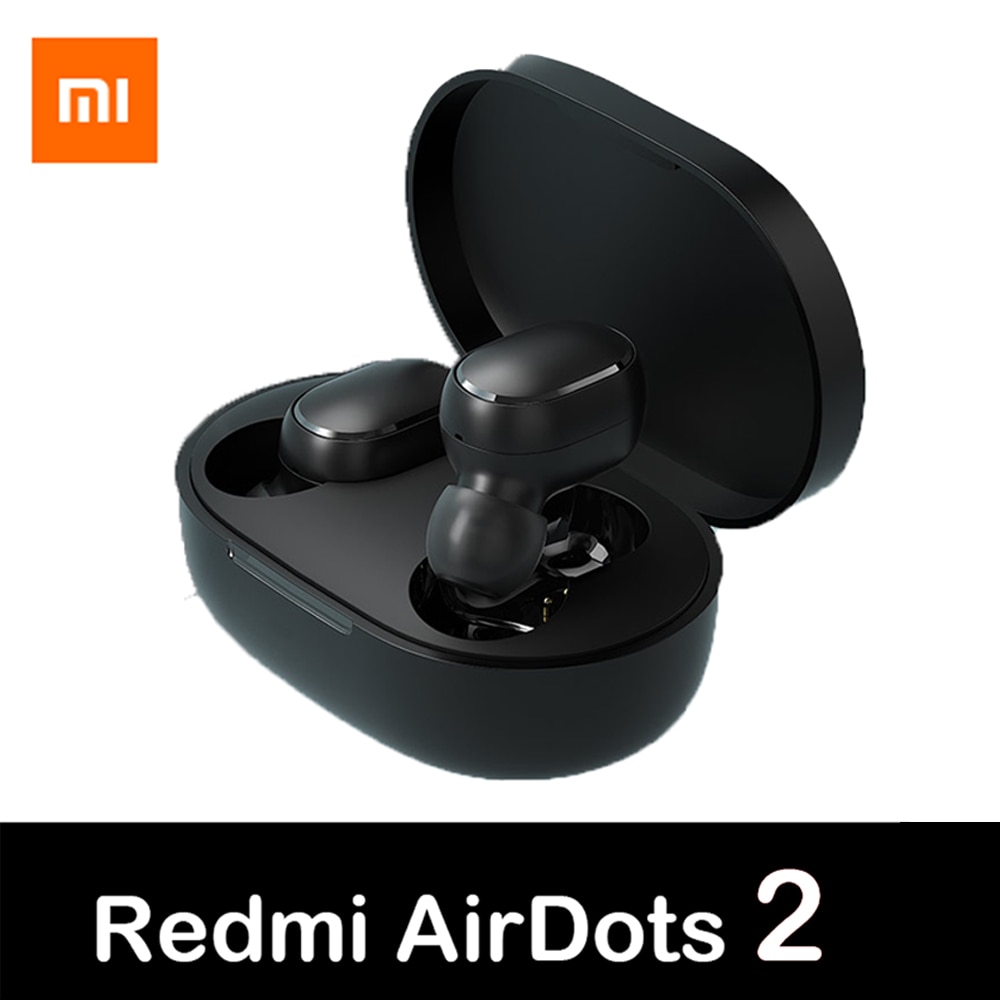 In Voorraad Xiaomi Redmi AirDots2 Draadloze Bluetooth 5.0 Opladen Oortelefoon In-Ear Stereo Bass Koptelefoon Tuur Draadloze Oordopjes Tws