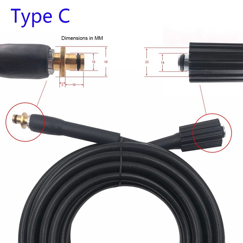 High Pressure Hose For Washing Pressure Washer Pipe For Karcher K2K5 For Karcher Connector Hose Adapter