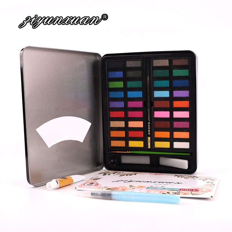 Set waterverf 48 kleuren voor kinderen beginners handgeschilderde waterverf vaste pigment kunstbenodigdheden