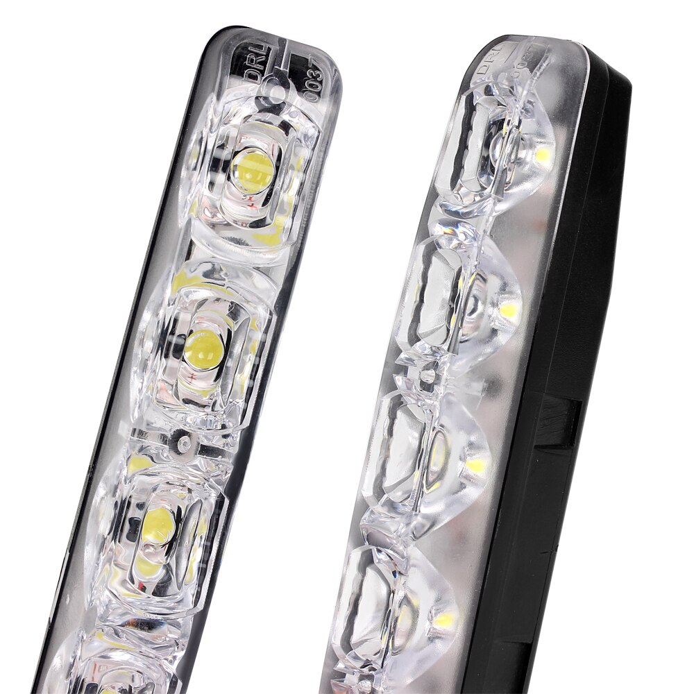 2 uds DRL luces de circulación diurna de coche luz diurna coche estilo luz diurna 6 LEDs Super brillante