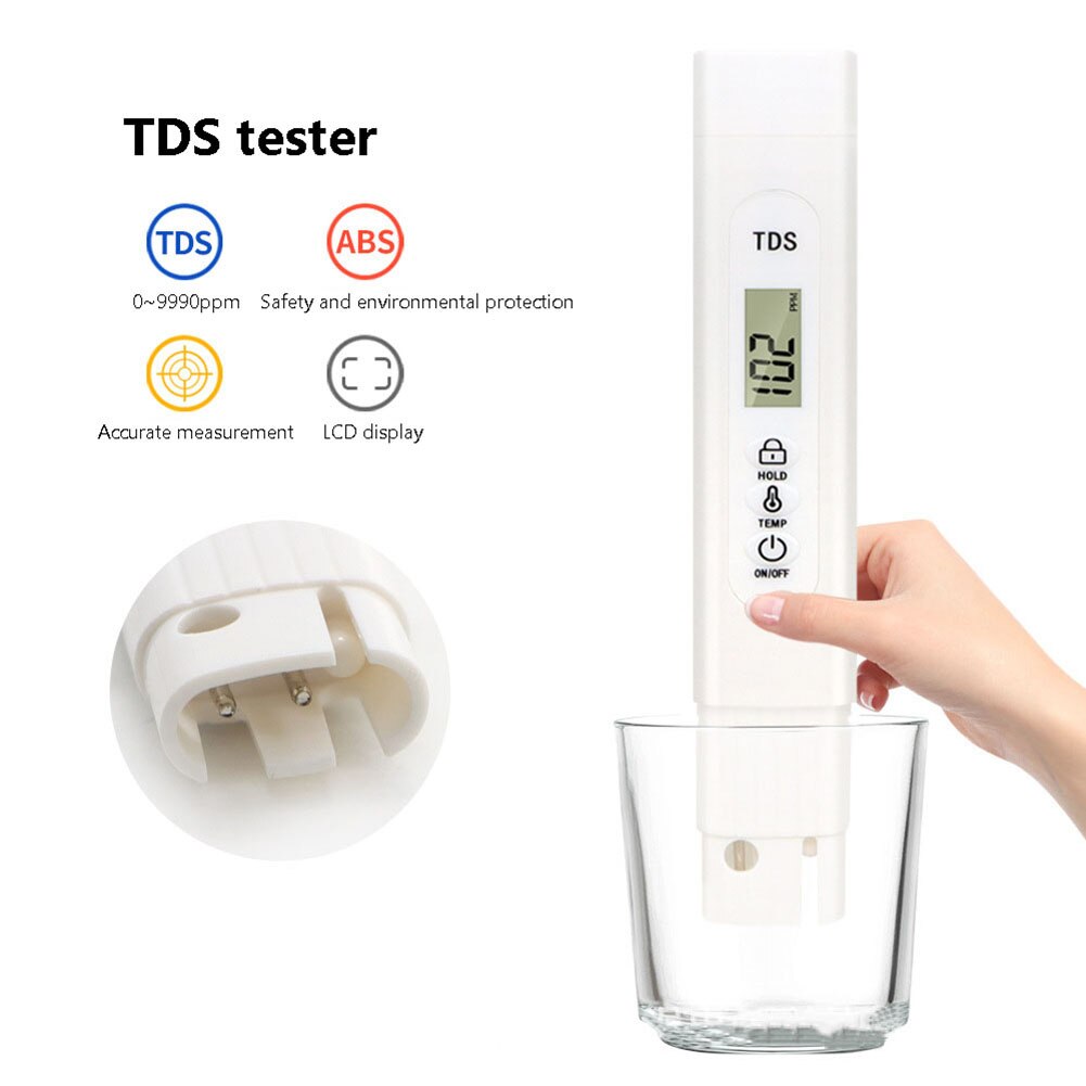 Digital Water Tester TDS EC Meter Range Multifunctional Water Purity Temperature Meter TEMP PPM Tester Detection Monitor