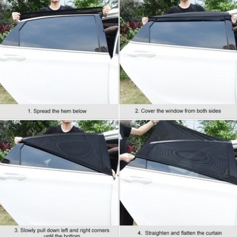 Car curtain black screen sun protection and thermal insulation side window car shade car curtain universal sun protection
