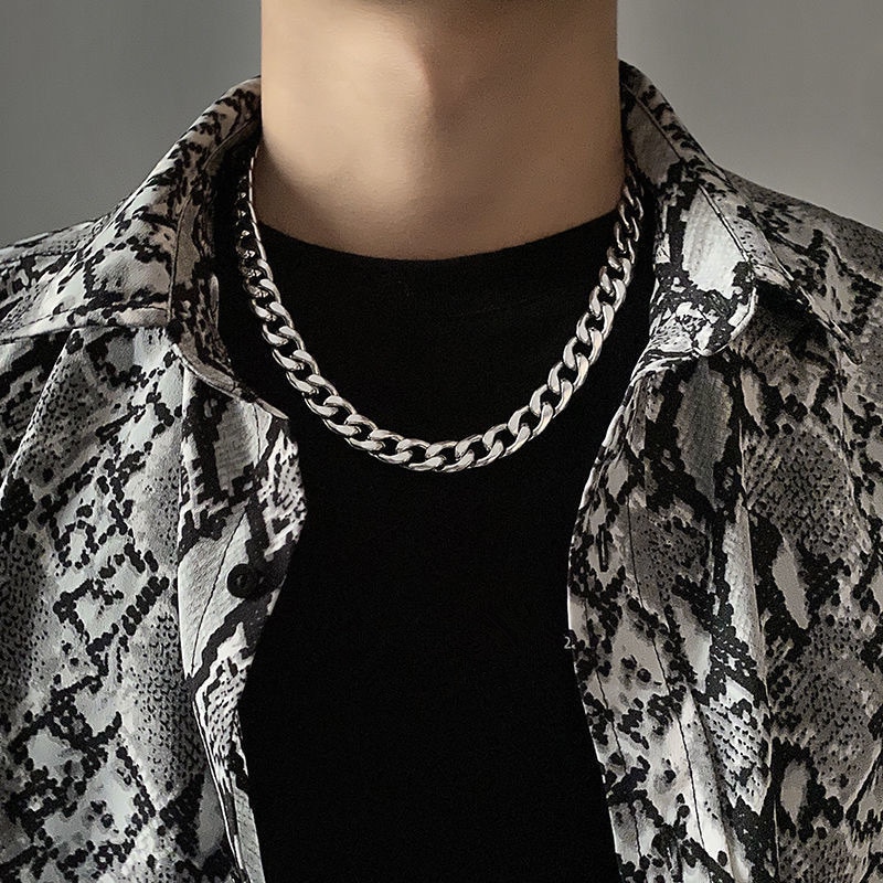 Cubaanse Collier Mannen Handgemaakte Eenvoudige Rvs Ketting Voor Mannen Sieraden