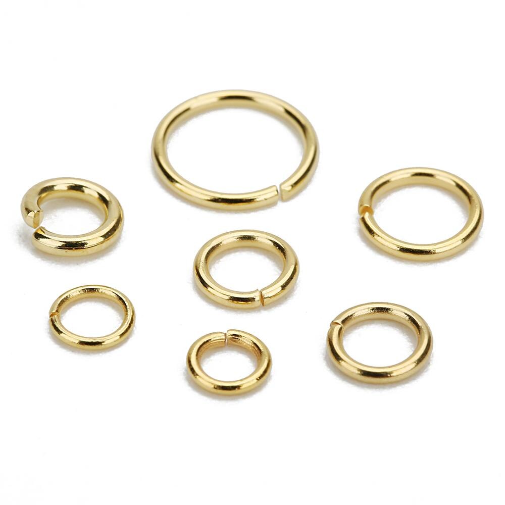 Anillos abiertos de acero inoxidable para hacer joyas, 3-10mm, 100 Uds., bucle de enlace para DIY, conector,