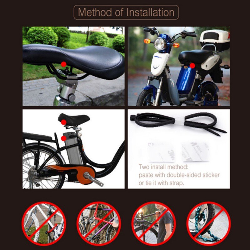 Waterproof Bike Anti-Theft Alarm Wireless Remote Control Motorcycle Bicycle Security Alarm 113dB Electric Car Alarm Sensor