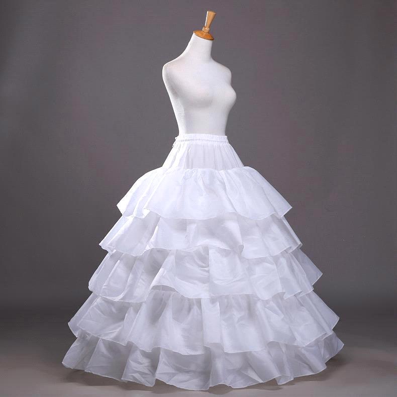4 Reifen 5 Schichten Ballkleid Unterröcke Schwarz Petticoat Krinoline Unterrock Großen Rüschen Hochzeit Zubehör Tüll Unterröcke