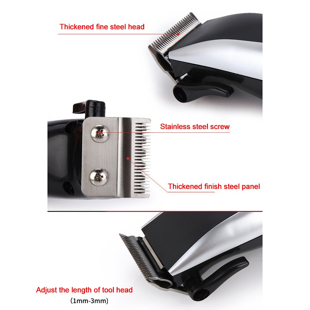 Tondeuse professionnelle électrique pour hommes, rasoir personnel pour coupe de cheveux et barbe à faible bruit