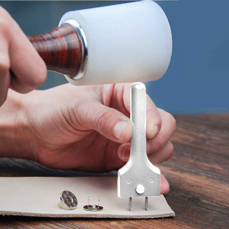 Magnetische Gesp Installatie Tool Leer DIY Craft Verstelbare Duurzaam Vork Punch XB 66