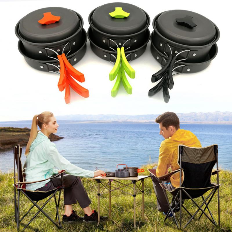 Ultralight Outdoor Camping Pannenset Draagbare Wandelen Bergbeklimmen Picknick Servies Rugzak Bestek