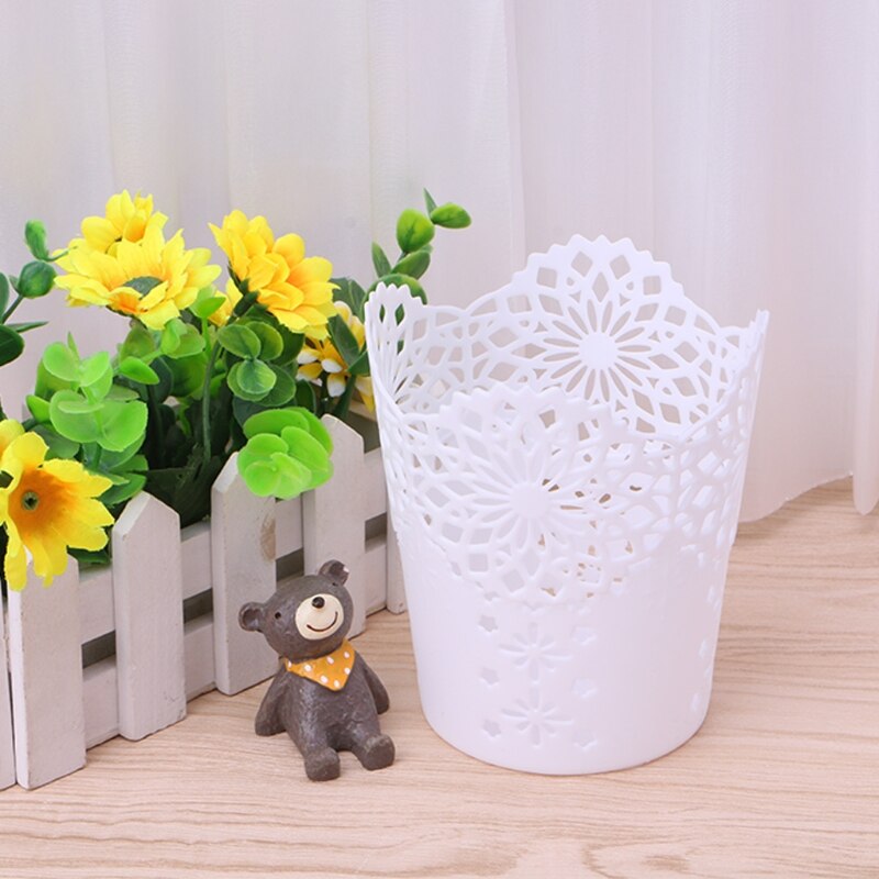 NoEnName_Null en plastique creux fleur brosse stockage stylo crayon Pot porte conteneur bureau organisateur
