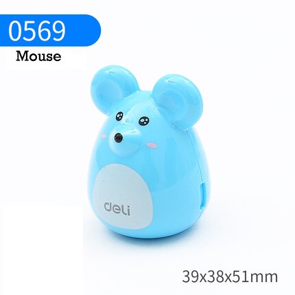 Deli – Mini taille-crayon aiguisé, série d'animaux de compagnie, animaux colorés, Kawaii, trou de 0.8 et 1.2cm plus épais/plus grand, fournitures de bureau: 0569 0.8cm hole