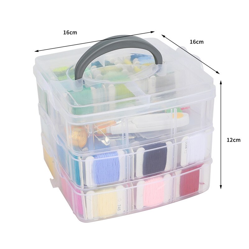 Kit de accesorios de costura, set con hilos en 150 colores, tijeras y agujas perfecto como para la madre