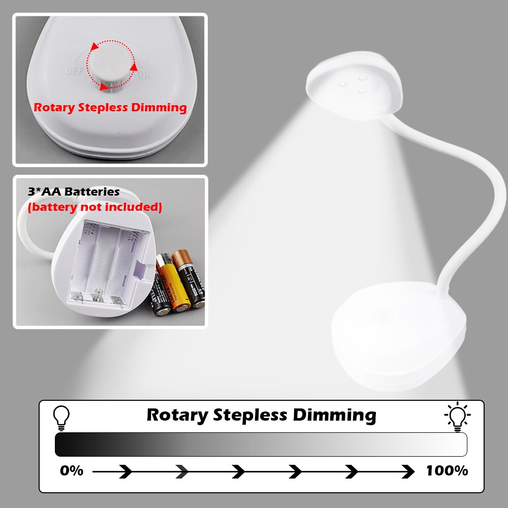 biegen LED Stand Tisch Lampe Batterie USB Aufladbare Stand Schreibtisch Lampe berühren Schalter Studie Lesen Schüler Tisch Lampe Schreibtisch Tisch lampe: KL-95TT