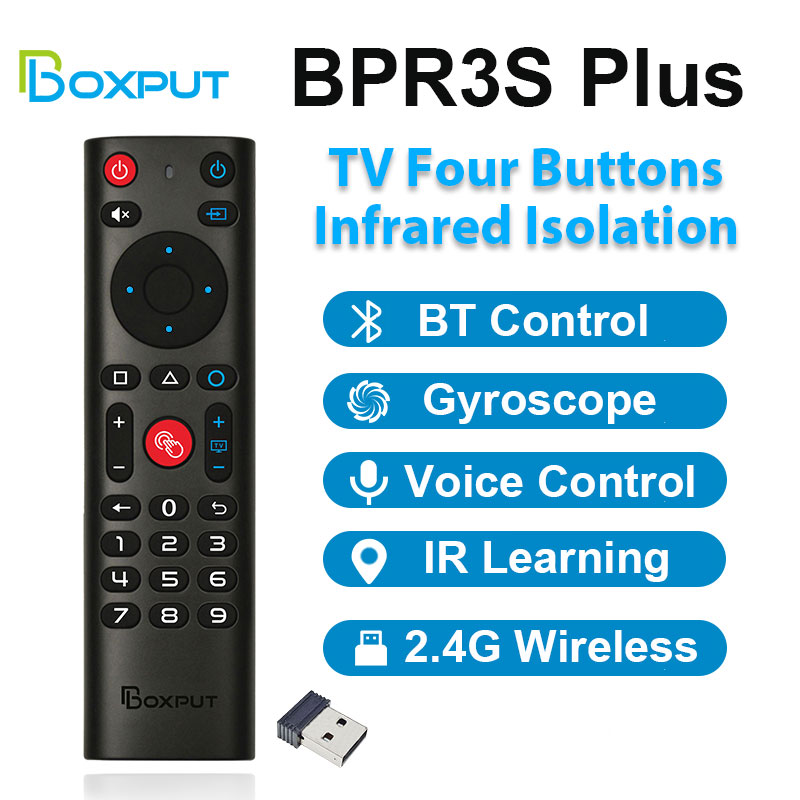 BPR3S BPR3S PLUS BT Air Mouse sterowanie głosem i nauka bezprzewodowego pilota z żyroskopem dla Android Smart TV opakowanie TV Stick