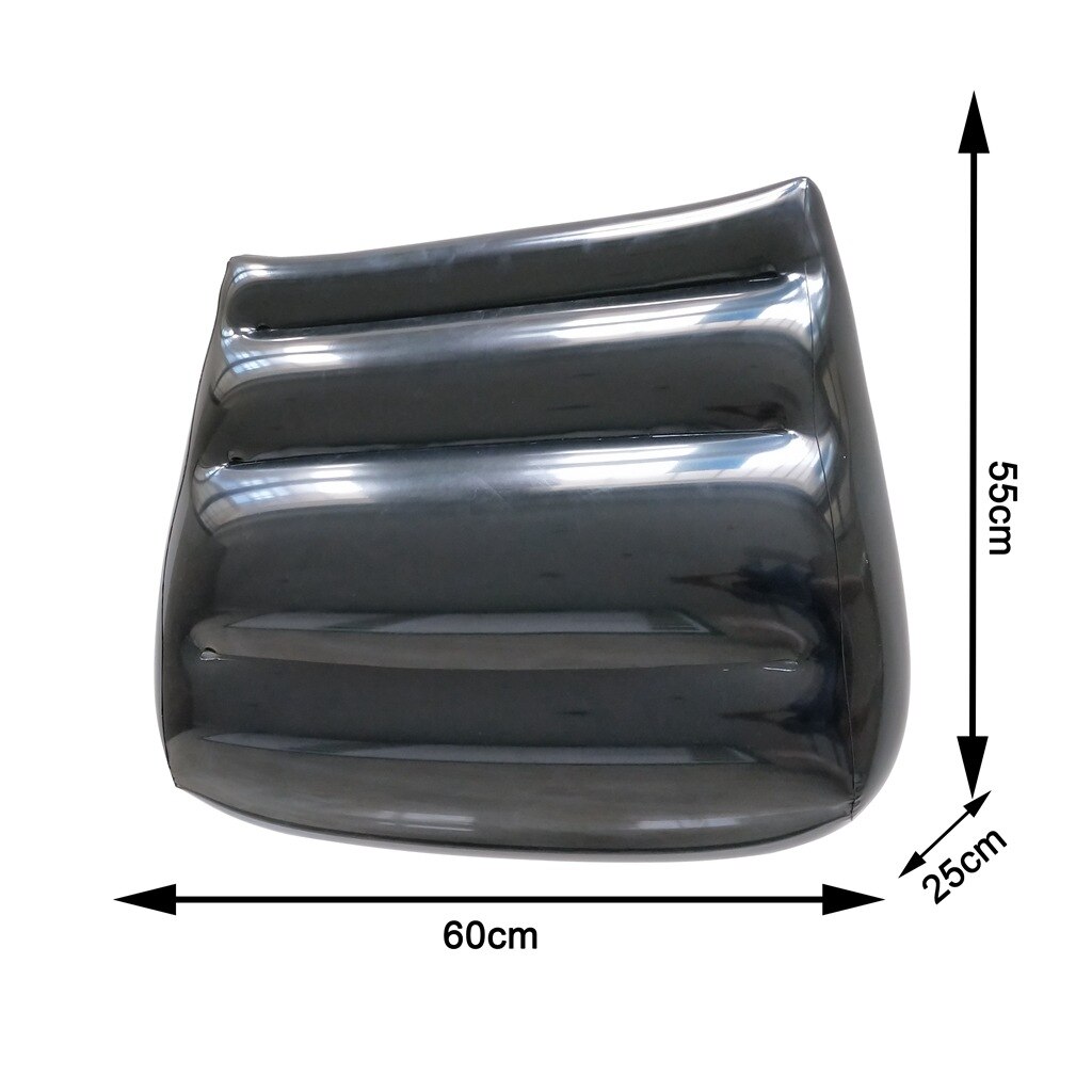 Almohada de cuña inflable útil, almohada de Reposapiés de viaje portátil, almohada en forma triangular, tren, niños, cama, soporte de descanso: Black