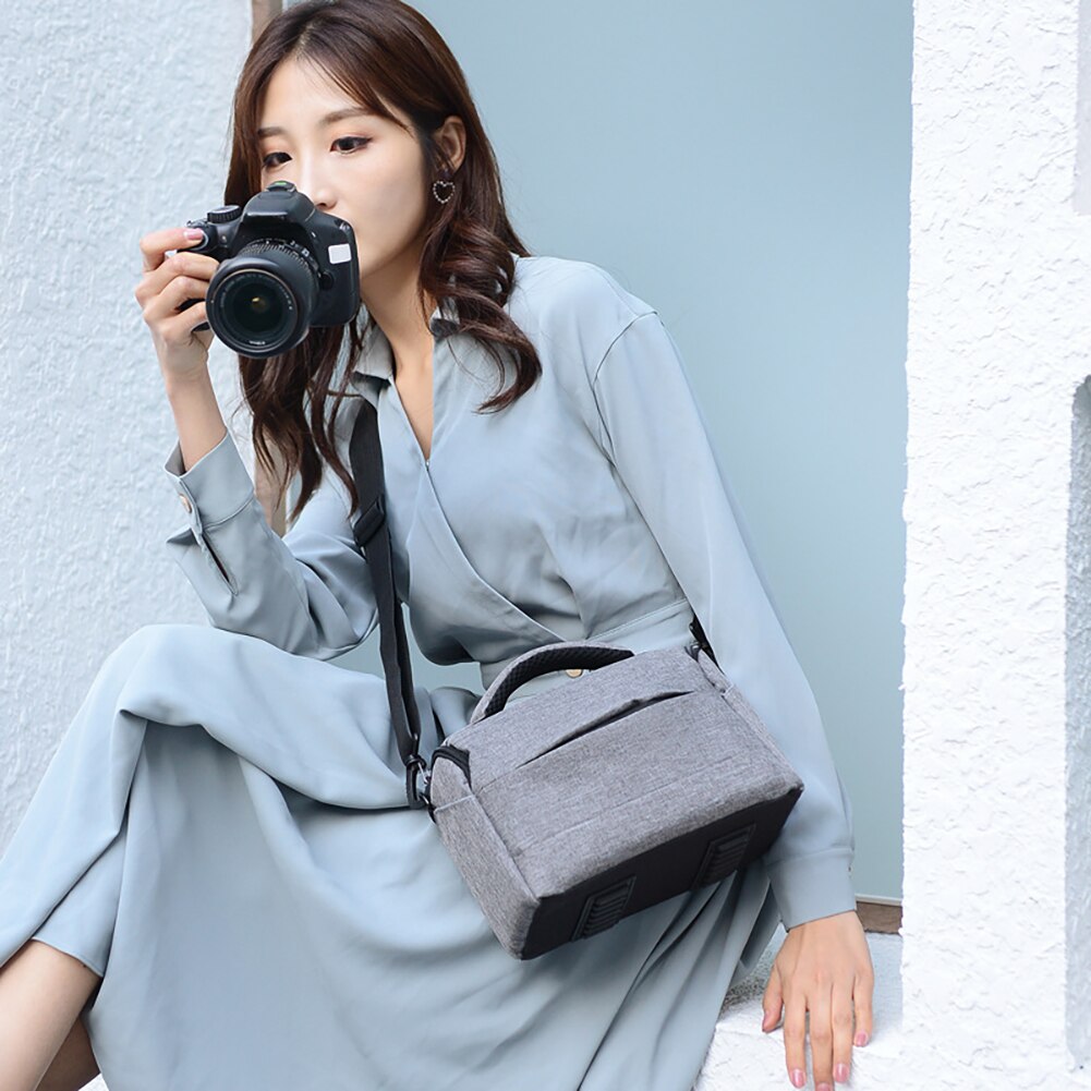 Bolsa de cámara de hombro DSLR con cremallera transpirable portátil para fotografía al aire libre
