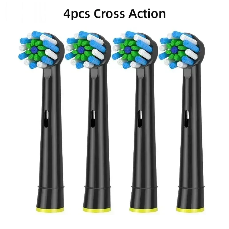 Boquillas de cepillo de dientes eléctrico para Oral B Braun, acción de hilo blanco 3D, limpieza de precisión, cuidado de las encías, cabezales de cepillo de dientes universales para OralB: Azul