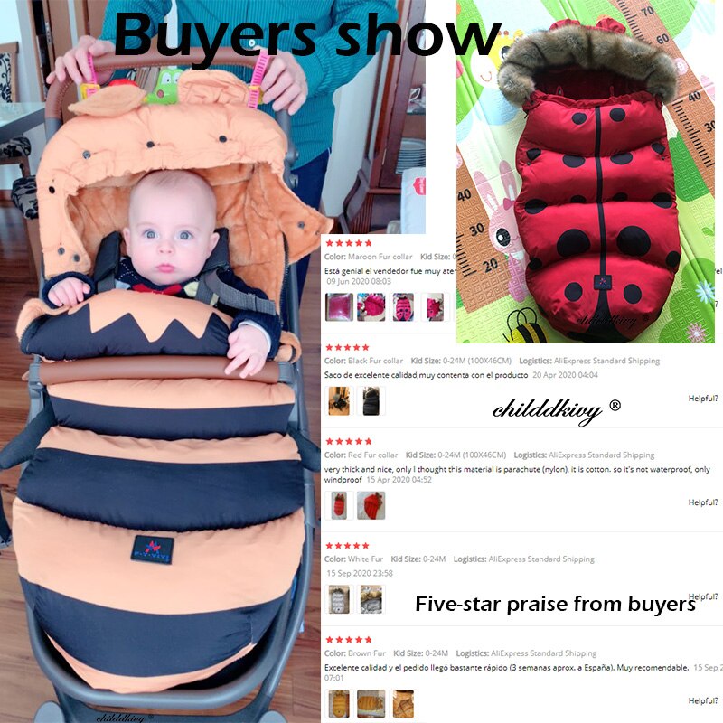 Winter Baby Kinderwagen Schlafsack Nette Ohr Schlafsack Für Kleinkind Warme Dicke Plus samt FußSack Neugeborenen Rollstuhl Umschläge