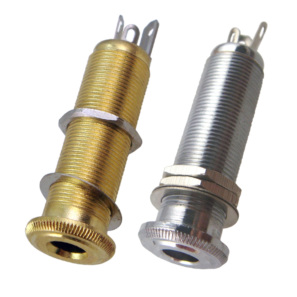 Guitar Bass Pickup Threaded Cylinder Jack Output Input Plug Socket Stringed Instruments for Guitar Bass Pickup