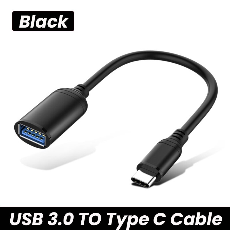 Type-C Micro USB OTG Adapter Cable USB 3.0 2.0 Female To Type C Male Cable Adapter Converter USB-C Cable For Car MP4 Phone: Black For Type C 3.0