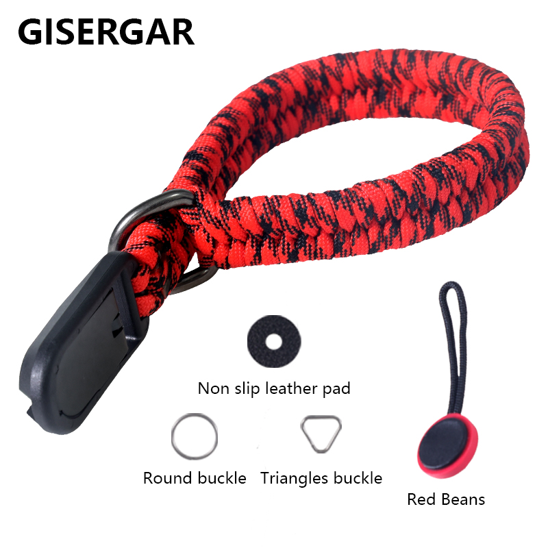 Hand braided camera Wrist strap Adjustable Quick release shoulder strap Nikon Fuji SONY Canon Olympus Pine Lower wrist strap: black