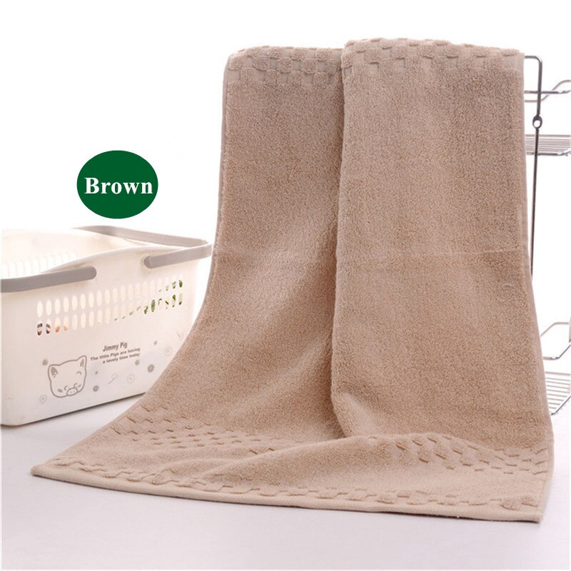 Zhuo  mo 40*75cm 220g luksus egyptisk bomuldsbadehåndklæder til voksne badehåndklæder bløde ansigtsvask håndklæder: Brun