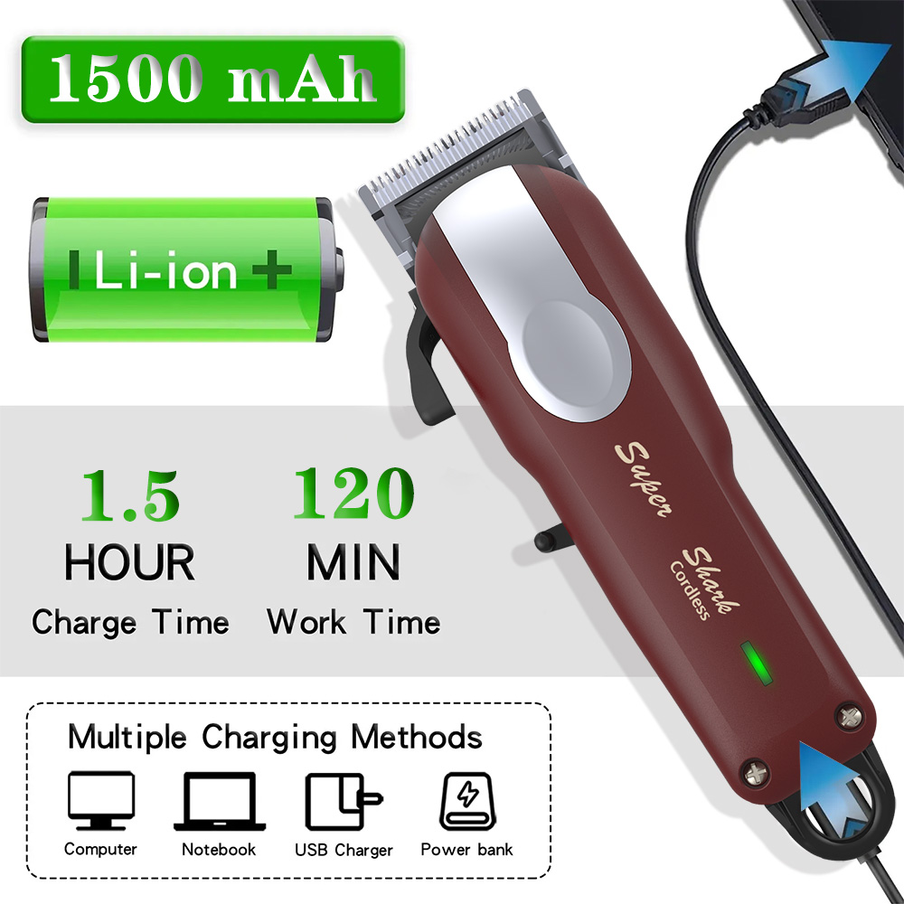 Cortadora de pelo mágica con batería de litio, recortadora recargable por USB, pantalla LED, afeitadora de barba para hombre en casa, Máquina para cortar cabello