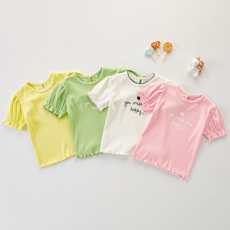 Milancel 2022 Zomer Peuter Kids Kleding Baby Tee T-shirts Brief Afdrukken Meisjes Tops