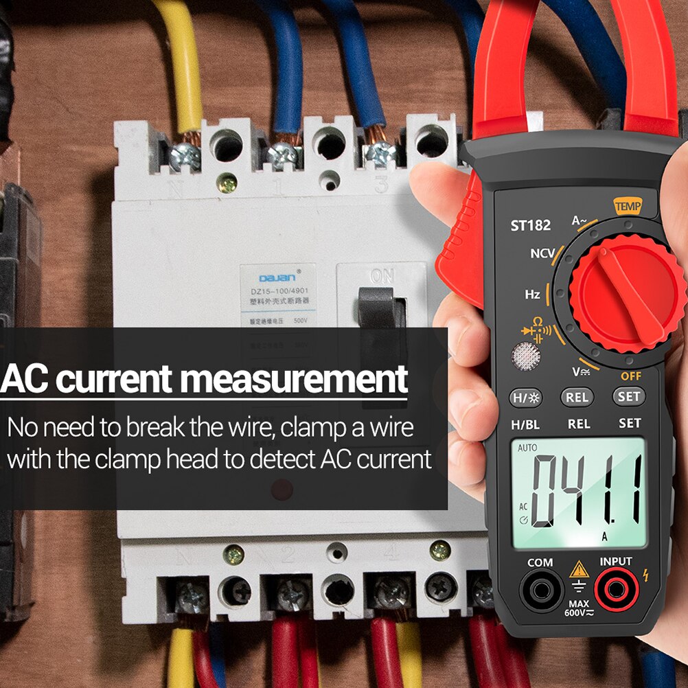 Aneng ST182 Digitale Multimeter Stroomtang Meet Voltage Tester Draagbare Automatische Digitale Multimeter Tester Multimeter